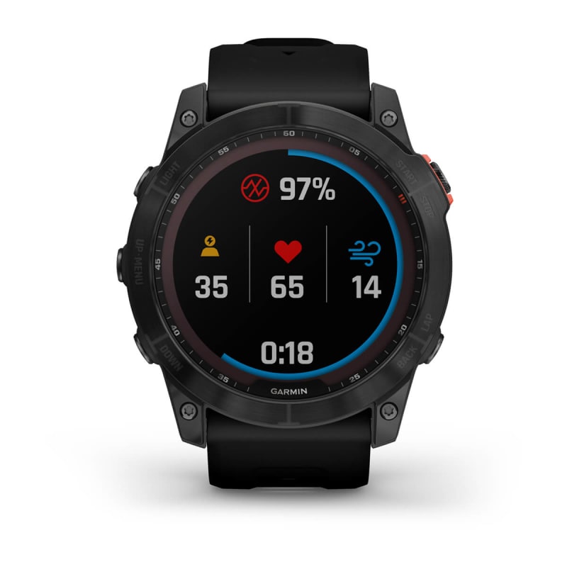 Garmin fenix 7 Solar, adventure smartwatch, with Solar Charging  Capabilities, rugged outdoor watch with GPS, touchscreen, health and  wellness features, slate gray with black band : Electronics 