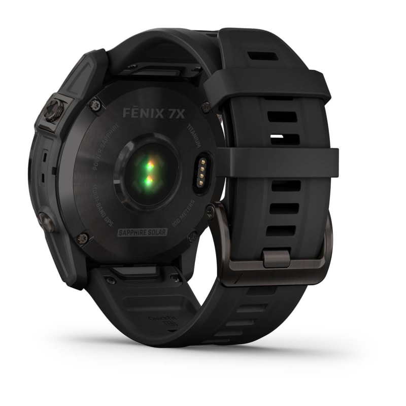 GARMIN Fénix 7X PRO Saph Solar Carbon Gray DLC avec bracelet Noir