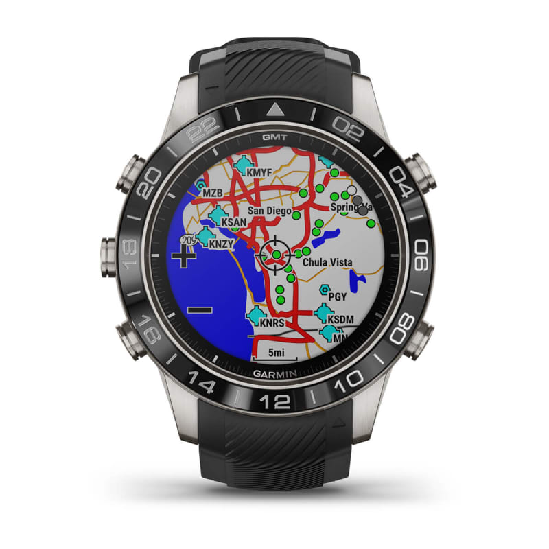 Garmin MARQ Aviator, reloj de herramientas de lujo para hombre diseñado  para tu pasión por la aviación, ver rutas de vuelo, informes  meteorológicos