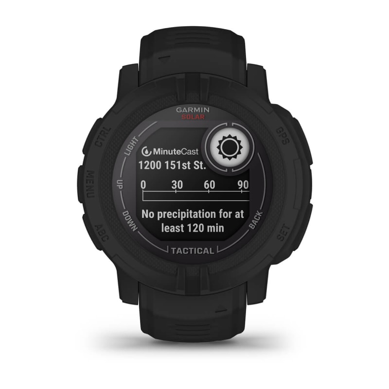  Garmin Instinct 2 Solar, Tactical-Edition, reloj resistente  para exteriores con GPS y con capacidad de carga solar, construido para  todos los elementos, compatibilidad con Multi-GNSS, enrutamiento Tracback y  más, color negro.