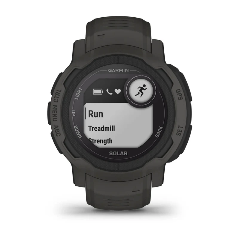 Garmin Instinct SOLAR, Rugged GPS Smartwatch, Built-in Sports Apps and  Health Monitoring, Solar Charging and Ultratough Design Features, Graphite