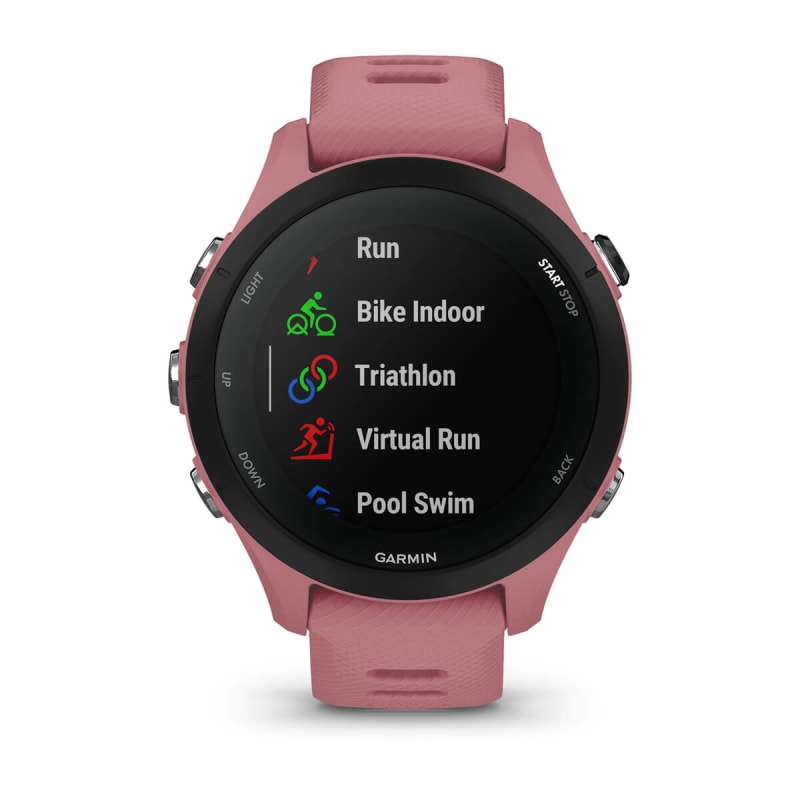 Garmin Forerunner® 265S GPS Smartwatch Black Bezel with Light Pink