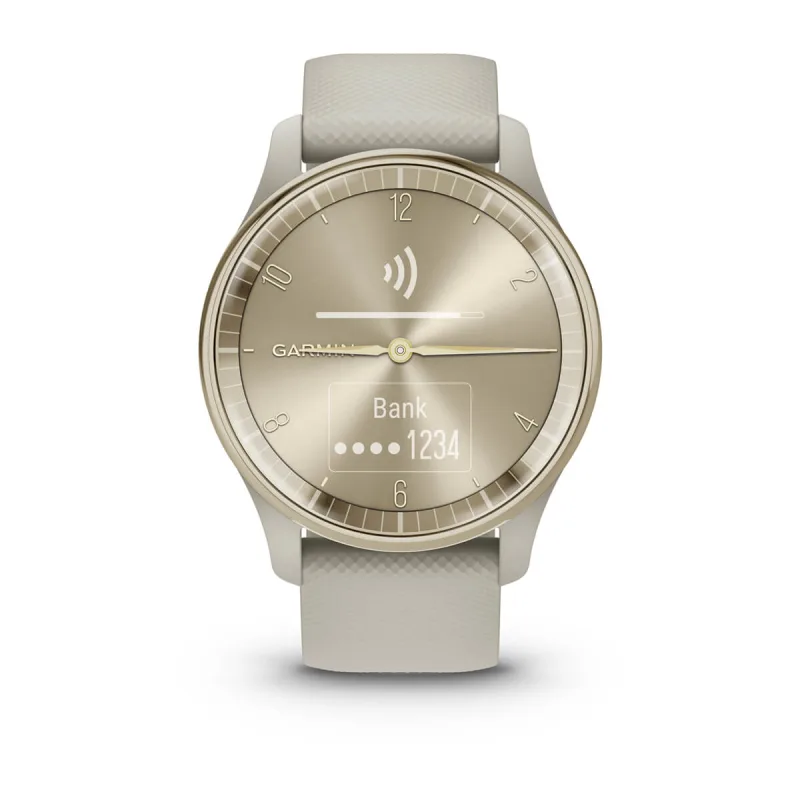  Garmin vivomove HR, Hybrid Smartwatch for Men and  Women,Reminders, Silver with Tan Italian Leather : Electronics