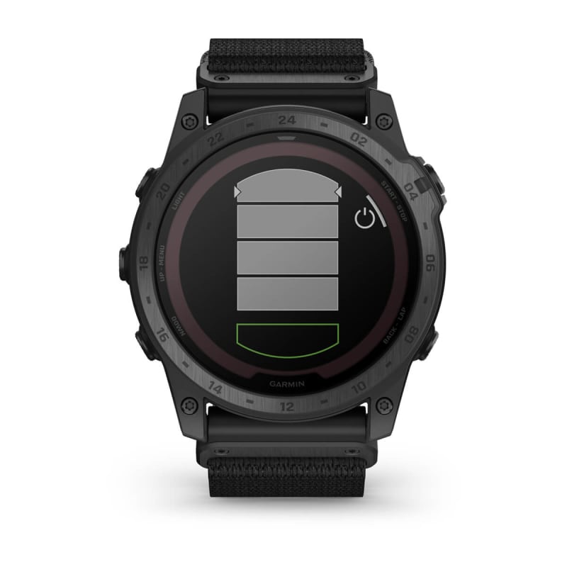  Garmin Fenix 7 Sapphire Solar - Reloj inteligente de aventura,  con capacidad de carga solar, reloj resistente para exteriores con GPS,  pantalla táctil, características de salud y bienestar, titanio DLC negro