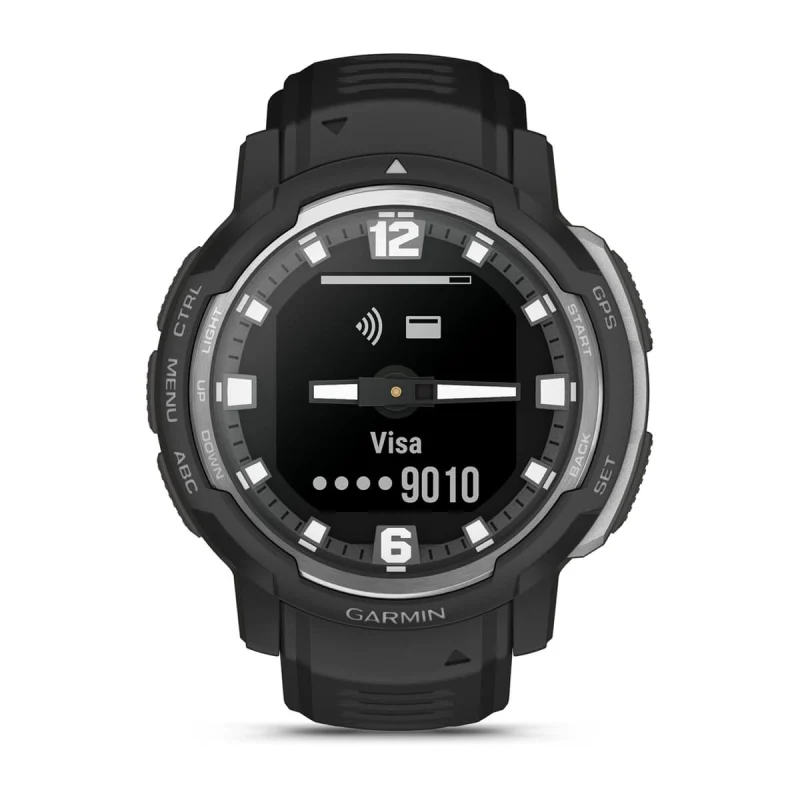  Garmin Instinct Crossover, Rugged Hybrid Smartwatch, Analog  Hands and Digital Display, Black : Electronics