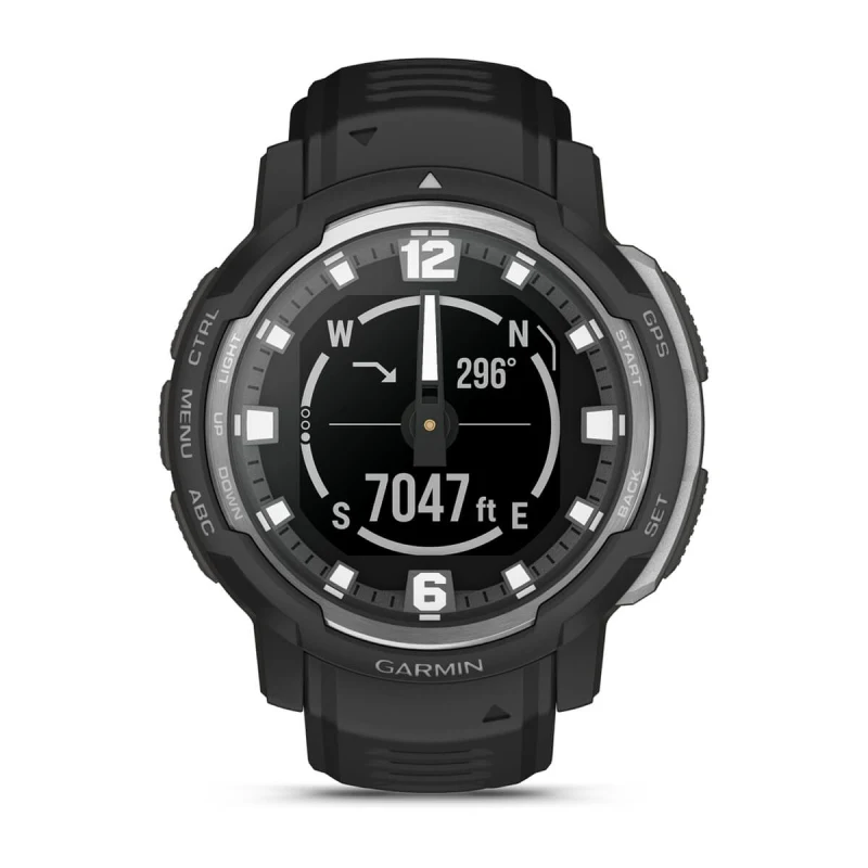 Garmin Instinct Crossover Solar - Tactical Edition, Rugged Hybrid  Smartwatch with Solar, Tactical-Specific Features, Analog Hands and Digital  Display, Black 