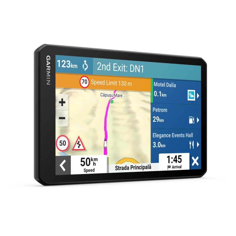 Garmin dezl OTR710, navegador GPS para camión grande y fácil de leer de 7  pulgadas, enrutamiento personalizado para camiones, imágenes satelitales