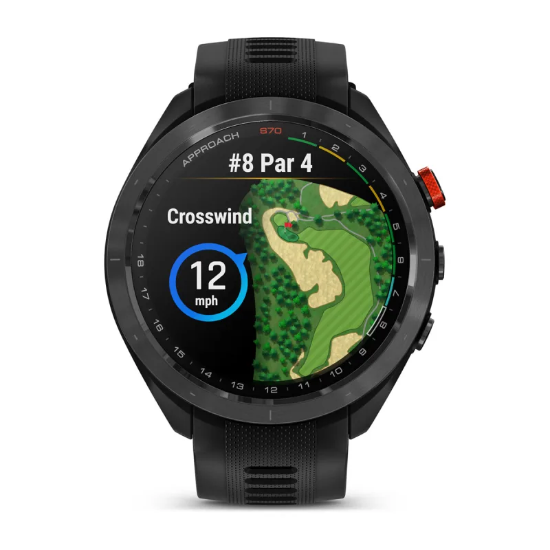 Garmin Approach S70 GPS Smartwatch 42mm Ceramic Black Ceramic Bezel with  White Silicone Band 010-02746-00 - Best Buy