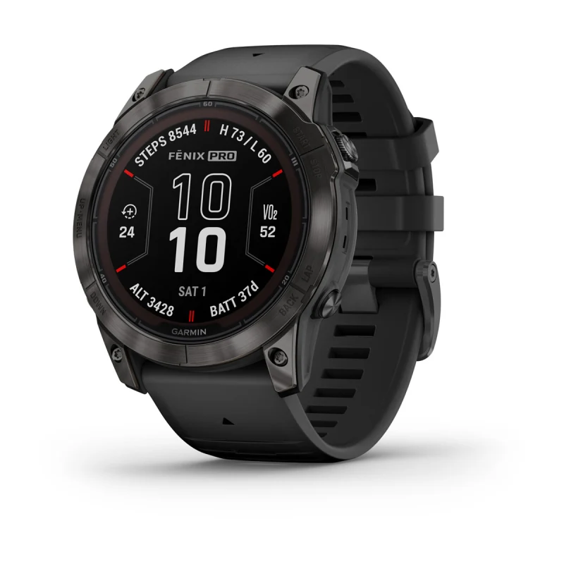  Garmin Fenix 7 Pro – Sapphire Solar Edition: Titanium 47 mm  Smartwatch Up to 22 Days Battery Life, Multisport & Outdoor  High-Performance Multi-Band GPS Watch w/Flashlights & Wearable4U Gift  Bundle 