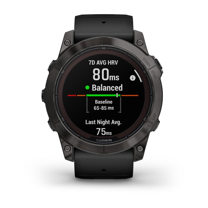  Garmin Fenix 7X Sapphire Solar, con capacidad de carga solar,  con GPS, pantalla táctil, titanio DLC gris carbón con banda negra y  HRM-Pro, correa de pecho para monitor de frecuencia cardíaca