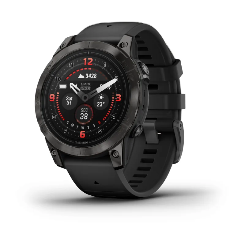 Garmin epix Gen 2, Premium Active smartwatch, Health and Wellness Features  & QuickFit 22 Watch Band - Vented Titanium Bracelet with Carbon Gray DLC