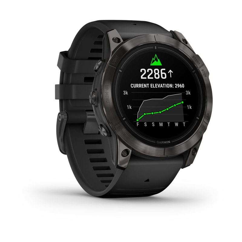 Garmin Epix Pro Gen 2 51 mm Sapphire Szary tytanowy z powłoką węglową (DLC)  i z kasztanowym paskiem skórzanym 010-02804-30