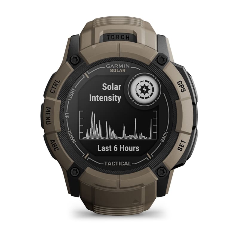 Garmin Instinct 2X Solar Rugged GPS Smartwatch, Moss with Power Glass Lens,  LED Flashlight