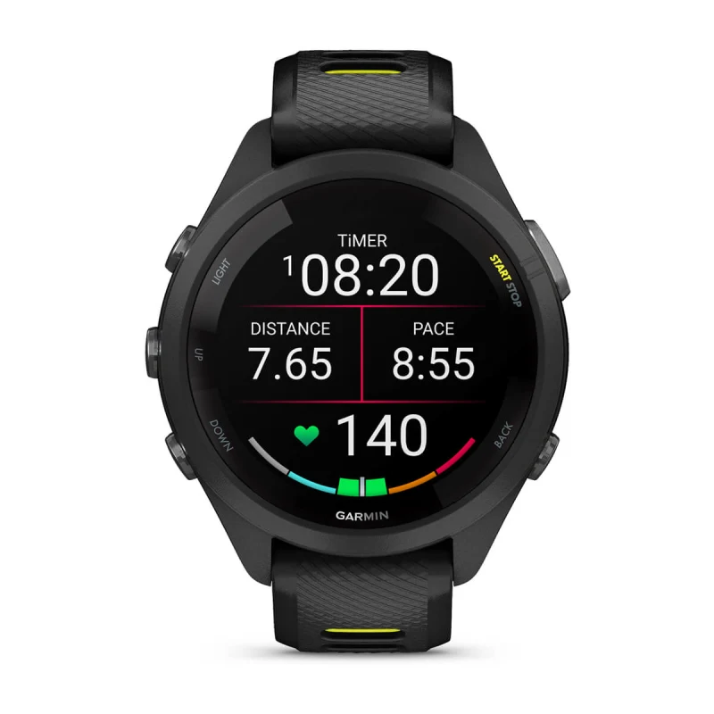 Garmin Forerunner 265 GPS Smartwatch 46 mm Fiber-reinforced polymer  Black/Whitestone 010-02810-01 - Best Buy