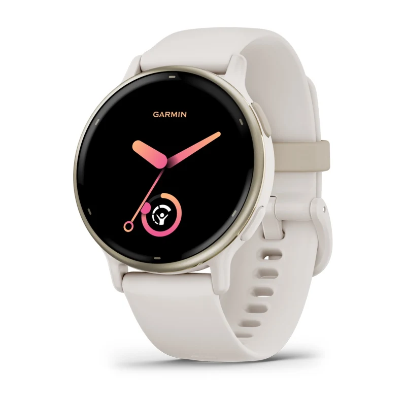 ⚡Reloj Garmin vívoactive 5 blanco con detalles dorados, 010-02862-11.