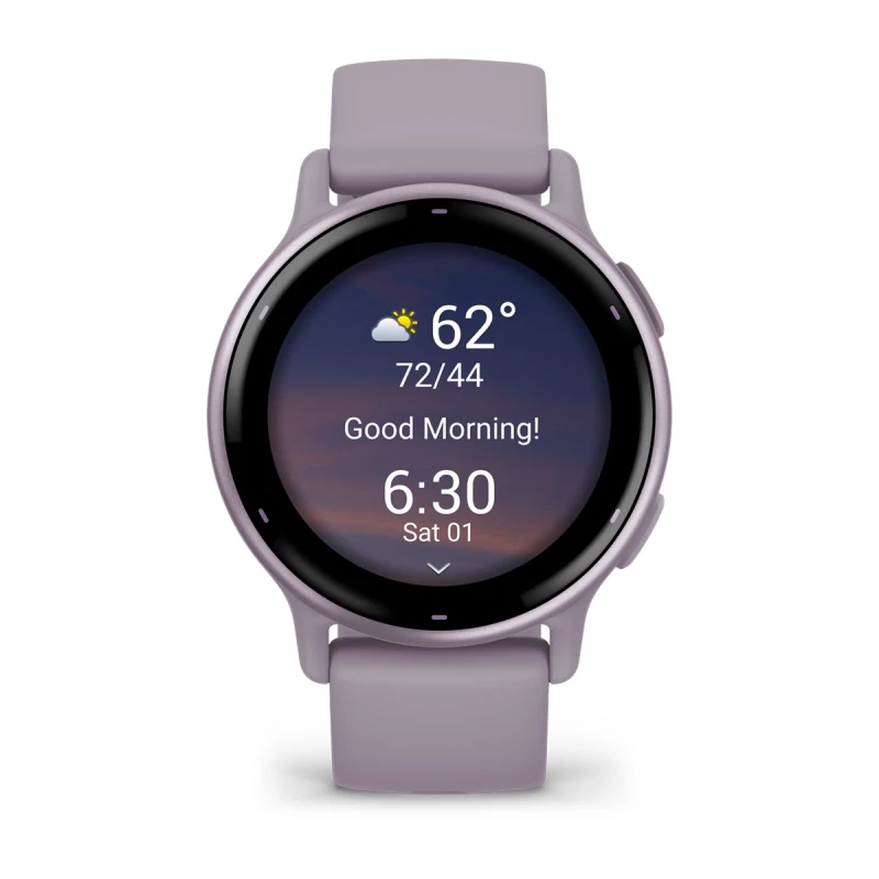 Montre connectée Garmin Vivoactive 5, Metallic Blue avec bracelet bleu  marine sur