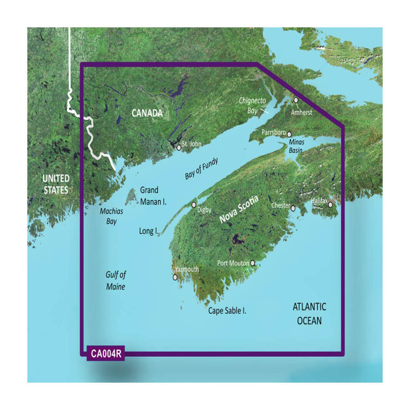 Location of the study area. A) The Fundy Basin and location of the