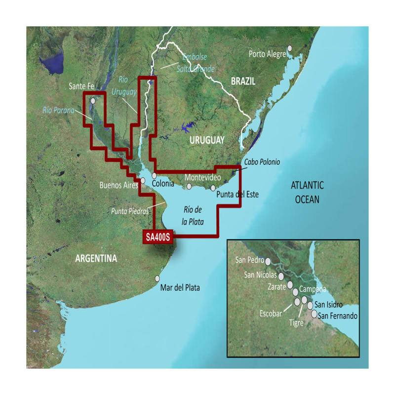 South America, Rio de la Plata Inland Maps | Garmin