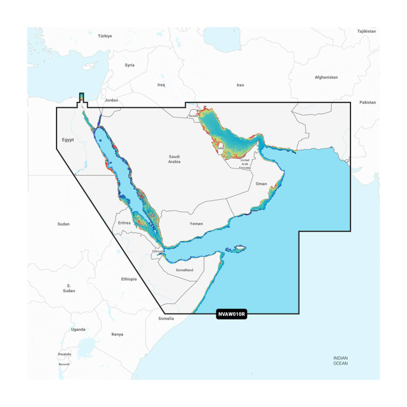 Garmin Navionics+™ The Gulf & Red Sea - Marine Charts