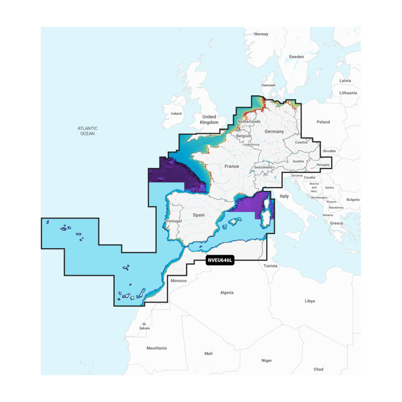 reparatøren abort skylle Garmin Navionics+™ Europa, central og vest – søkort