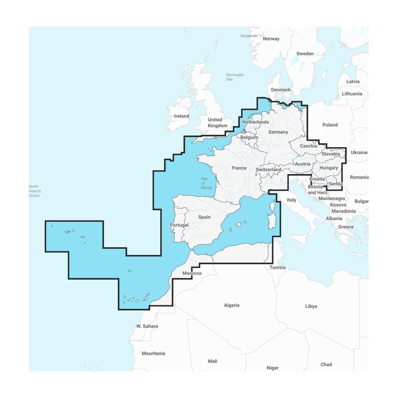 Central and West Europe - Marine Charts